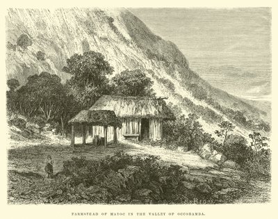 Farmstead of Mayoc in the Valley of Occobamba by Edouard Riou